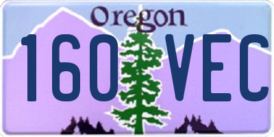 OR license plate 160VEC