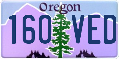 OR license plate 160VED