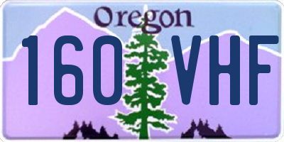 OR license plate 160VHF