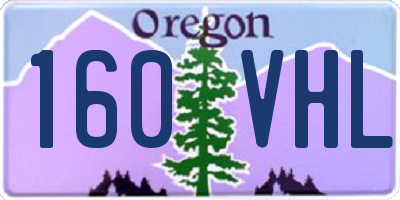 OR license plate 160VHL