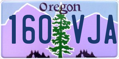 OR license plate 160VJA