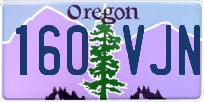 OR license plate 160VJN