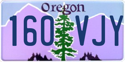 OR license plate 160VJY