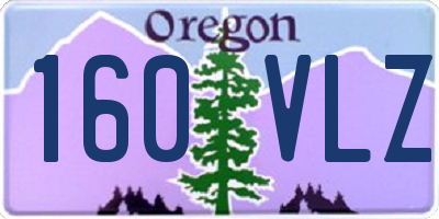 OR license plate 160VLZ