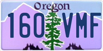 OR license plate 160VMF