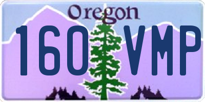OR license plate 160VMP