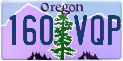 OR license plate 160VQP