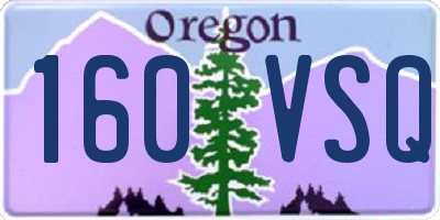 OR license plate 160VSQ