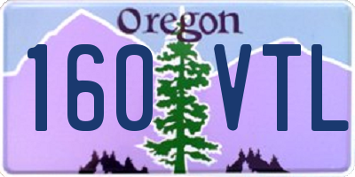 OR license plate 160VTL