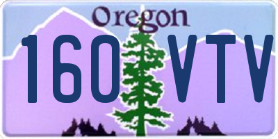 OR license plate 160VTV