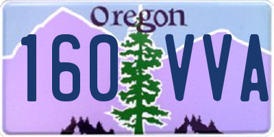 OR license plate 160VVA