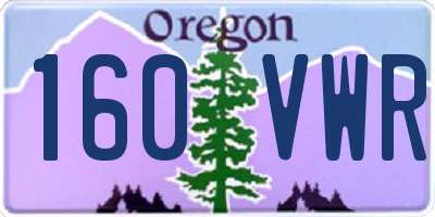 OR license plate 160VWR