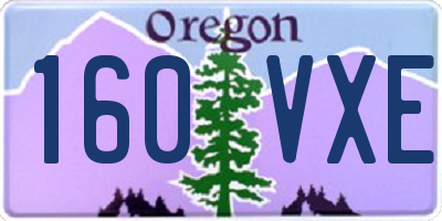 OR license plate 160VXE