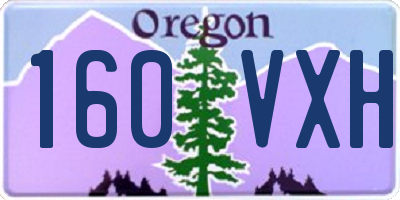 OR license plate 160VXH