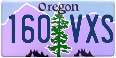 OR license plate 160VXS