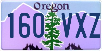 OR license plate 160VXZ