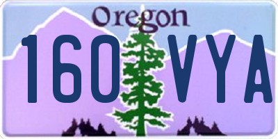 OR license plate 160VYA