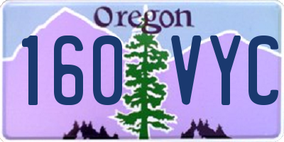 OR license plate 160VYC