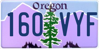 OR license plate 160VYF