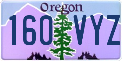 OR license plate 160VYZ