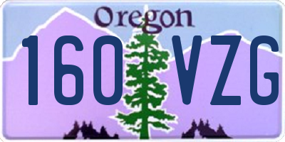 OR license plate 160VZG