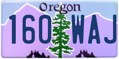 OR license plate 160WAJ
