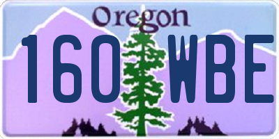 OR license plate 160WBE