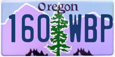 OR license plate 160WBP