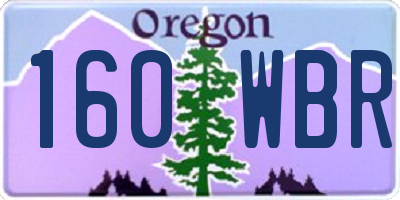 OR license plate 160WBR