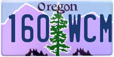 OR license plate 160WCM