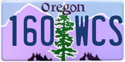 OR license plate 160WCS