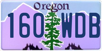 OR license plate 160WDB