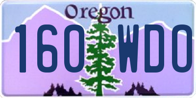 OR license plate 160WDO