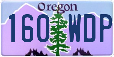 OR license plate 160WDP