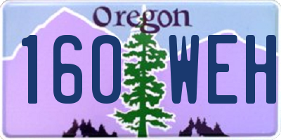 OR license plate 160WEH