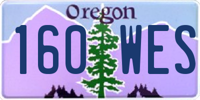 OR license plate 160WES