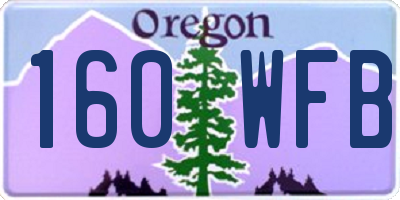 OR license plate 160WFB