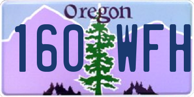 OR license plate 160WFH