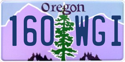 OR license plate 160WGI