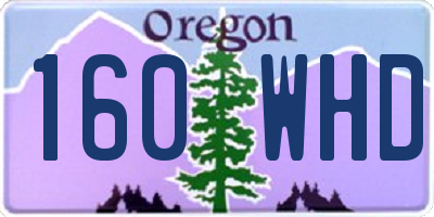 OR license plate 160WHD