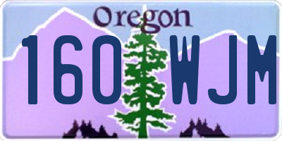 OR license plate 160WJM