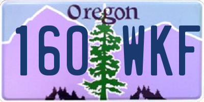 OR license plate 160WKF