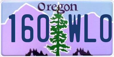 OR license plate 160WLO