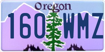 OR license plate 160WMZ