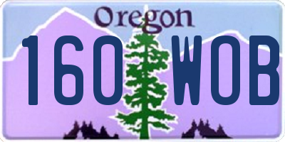 OR license plate 160WOB