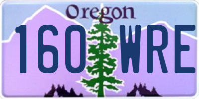 OR license plate 160WRE