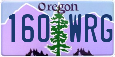 OR license plate 160WRG