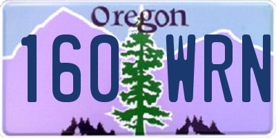 OR license plate 160WRN