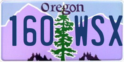OR license plate 160WSX