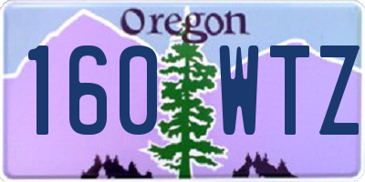 OR license plate 160WTZ